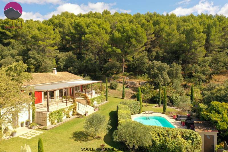 Superbe villa avec vue Vacqueyras hauteurs piscine chauffée