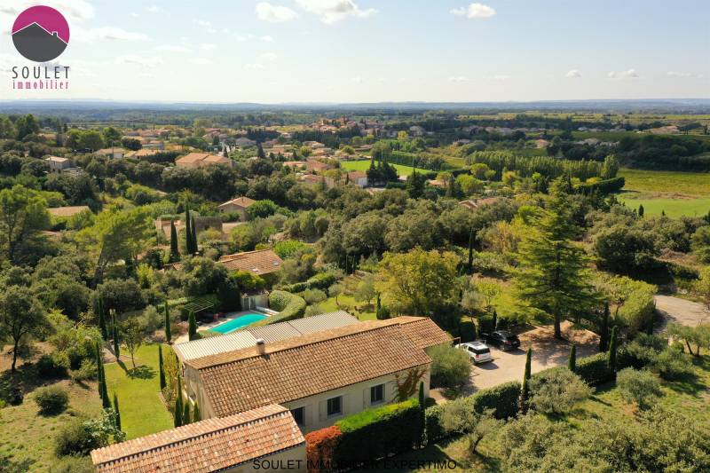 Superbe villa avec vue Vacqueyras hauteurs piscine chauffée