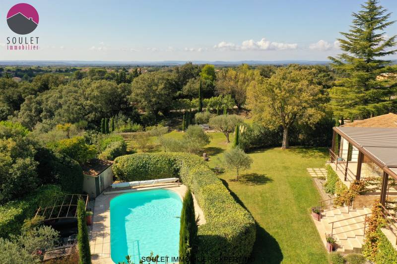 Superbe villa avec vue Vacqueyras hauteurs piscine chauffée